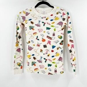 Hanna Andersson Holiday Long Sleeve Graphic Print‎ Top Kids